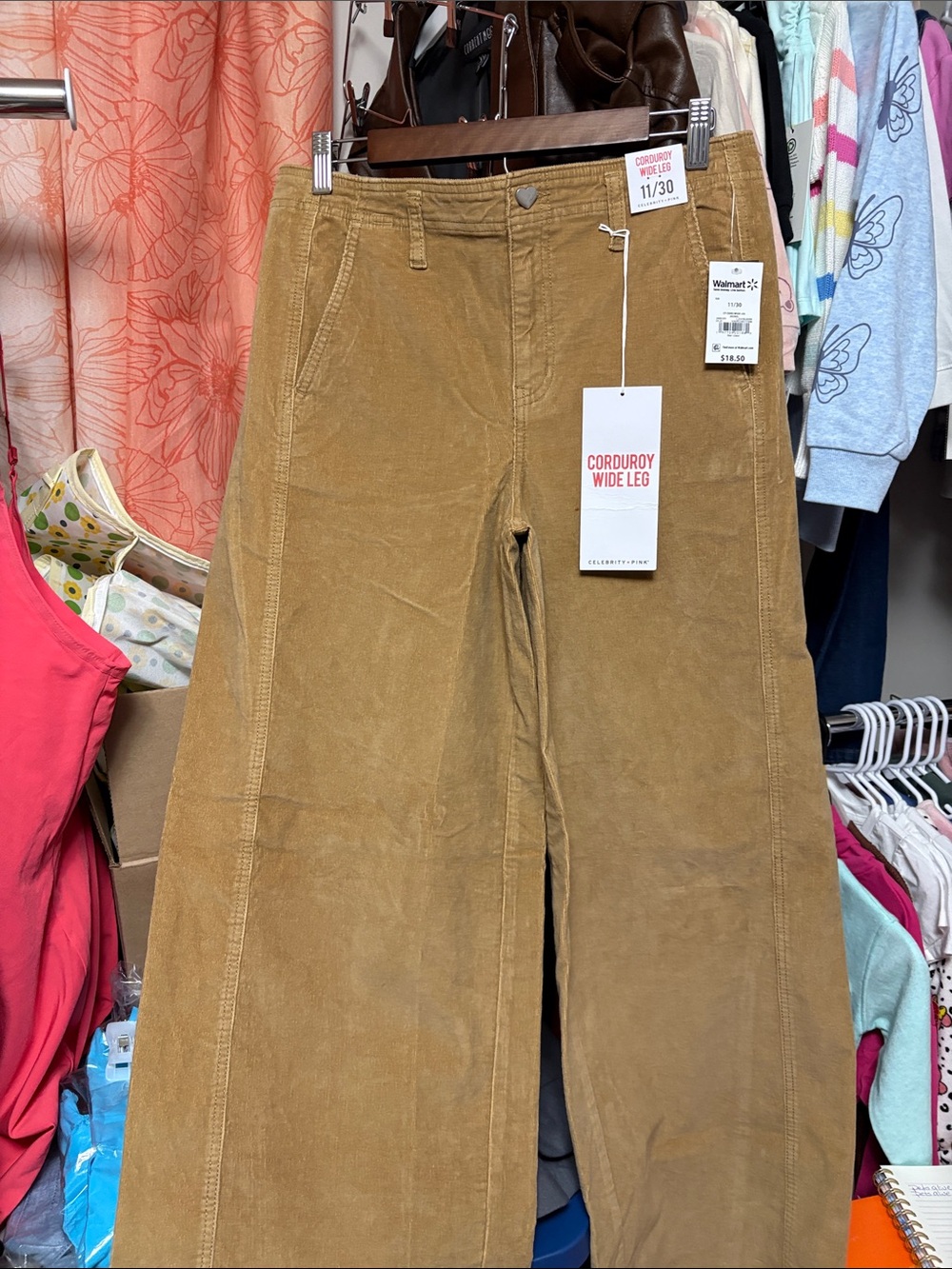 Celebrity Pink Mustard Corduroy Wide Leg Pants